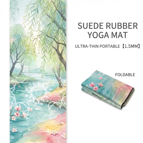 Foldable Yoga Mat -Suede Rubber