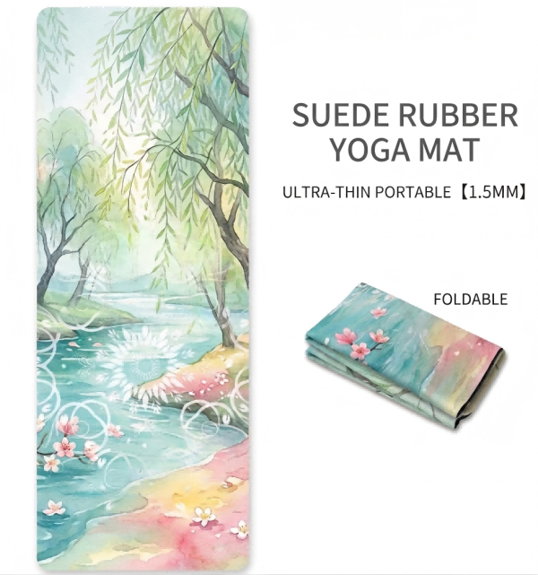 Foldable Yoga Mat -Suede Rubber