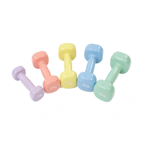 Square Dumbbells (Cast Iron Inside & PVC Coated)